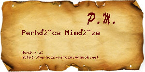 Perhócs Mimóza névjegykártya
